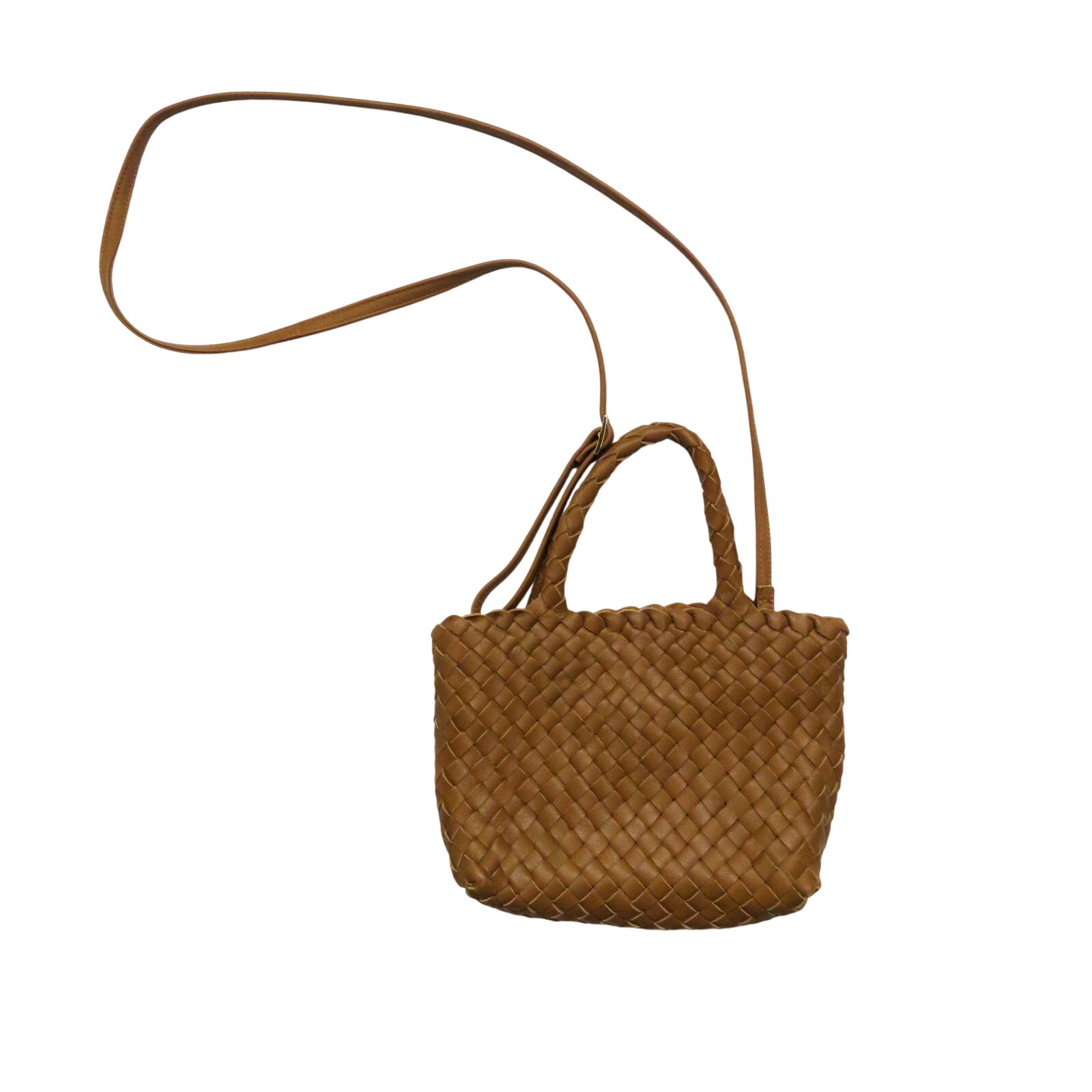 Milaner Italia Micro Elena Woven Handbag Nappa Leather Brown Woven Shoulder Bag — image 6 of 8
